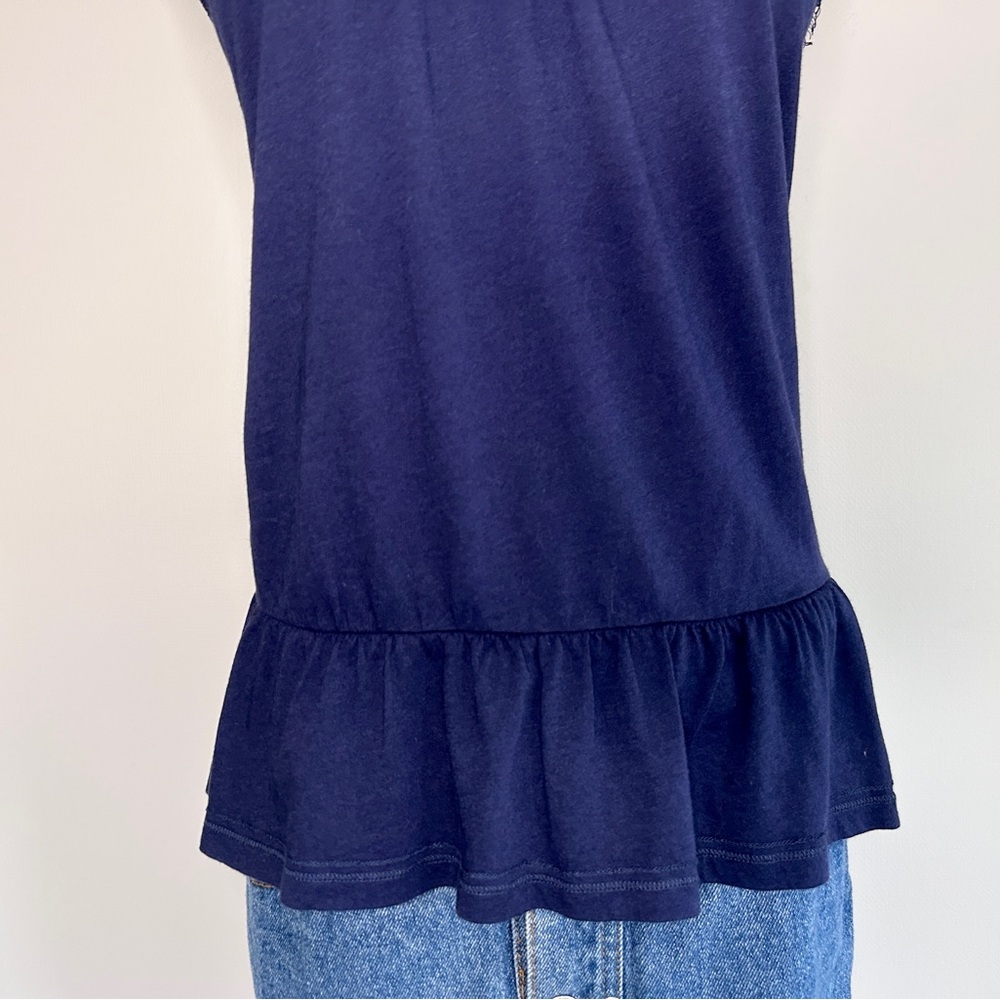 Y2K American Eagle Lace Trim Drop Waist Ruffle Cami Tank Top Coquette 2010s | M - Picture 5 of 10